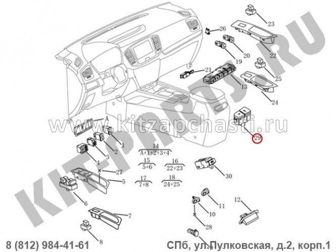 Блок переключателей приборной панели Geely Emgrand X7 NL4 101703403500738