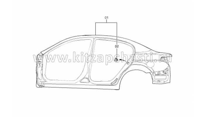 Панель наружной боковины левая FAW Besturn B50 FA0171201